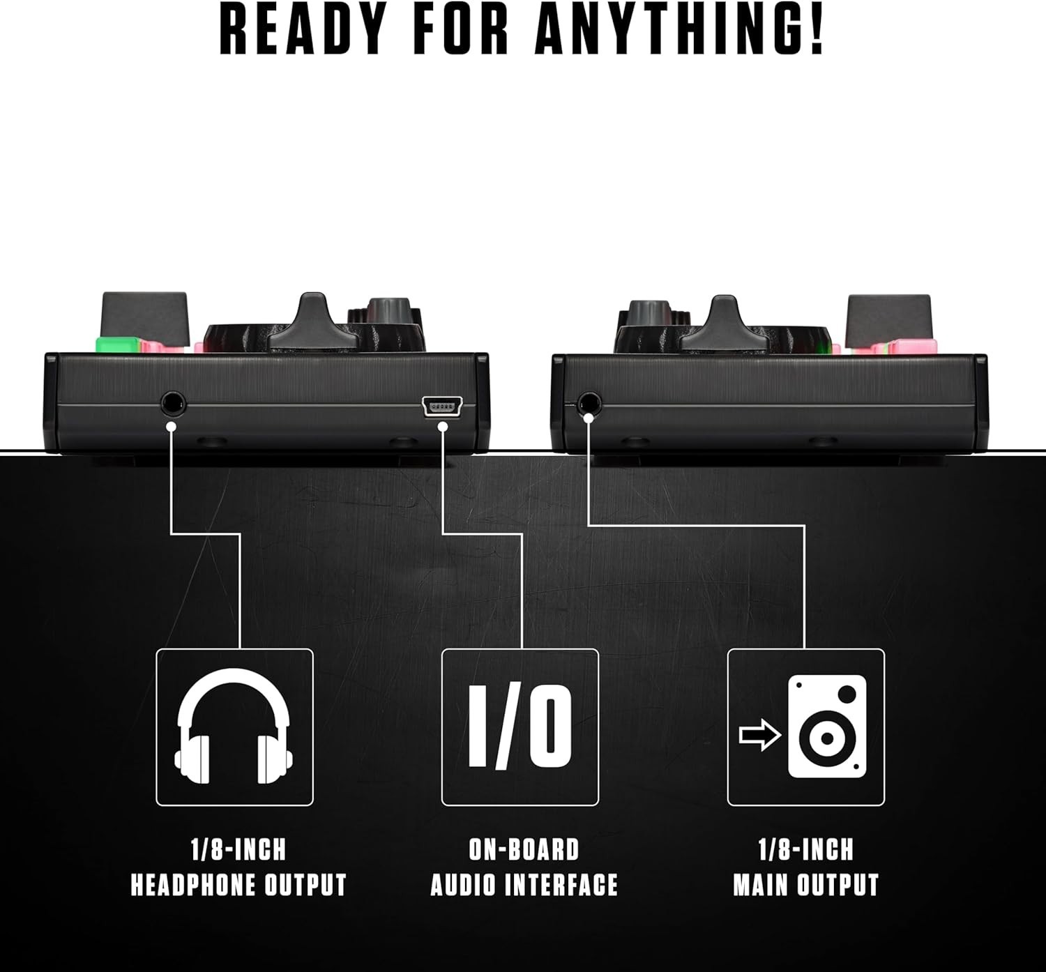 DJ2GO2 Touch: Feature-Packed Compact DJ Controller, 2-Deck, Audio Interface