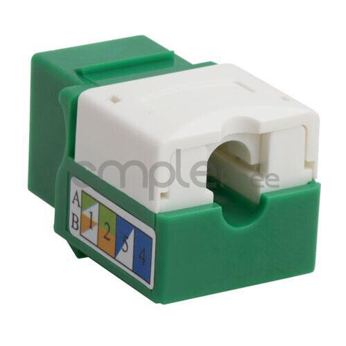Cat5e Keystone Jack Green Network Ethernet 110 Punchdown 8P8C Internet