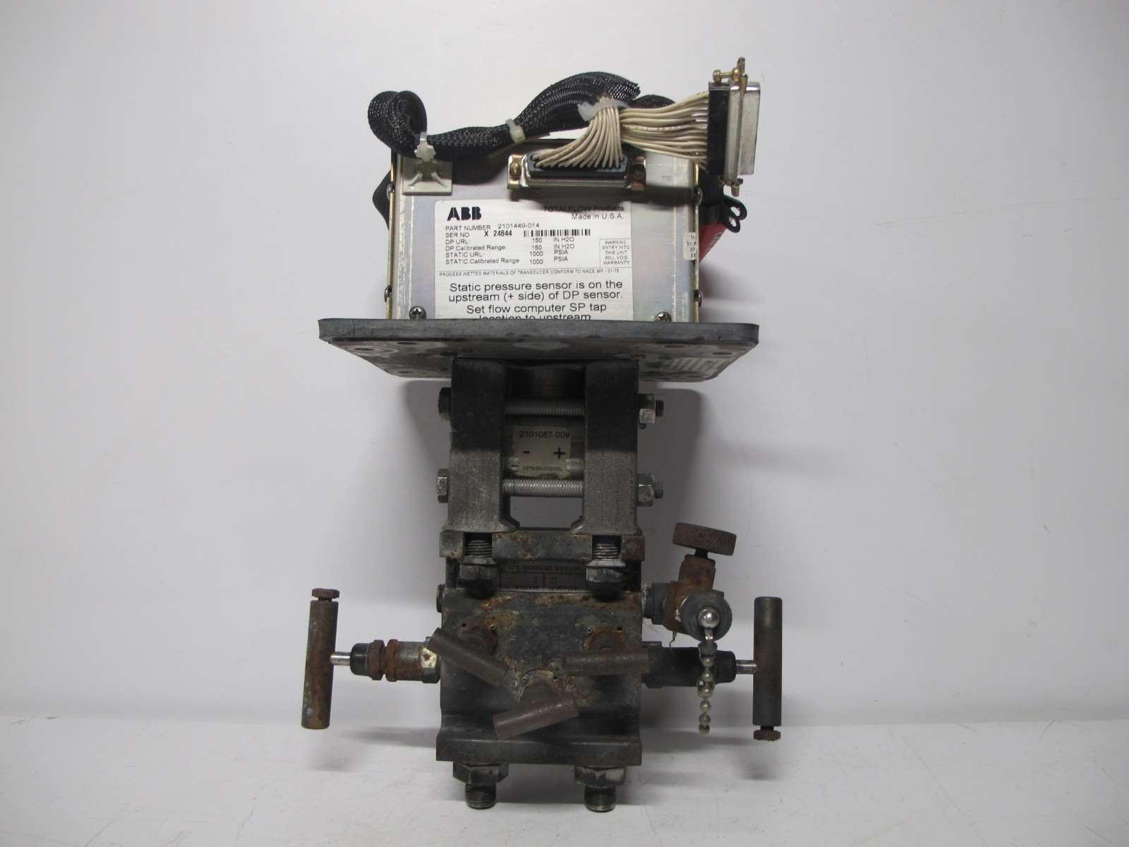 ABB 2101449-014 Totalflow Static Pressure DP Sensor 150 PSI Cell 2101087-009