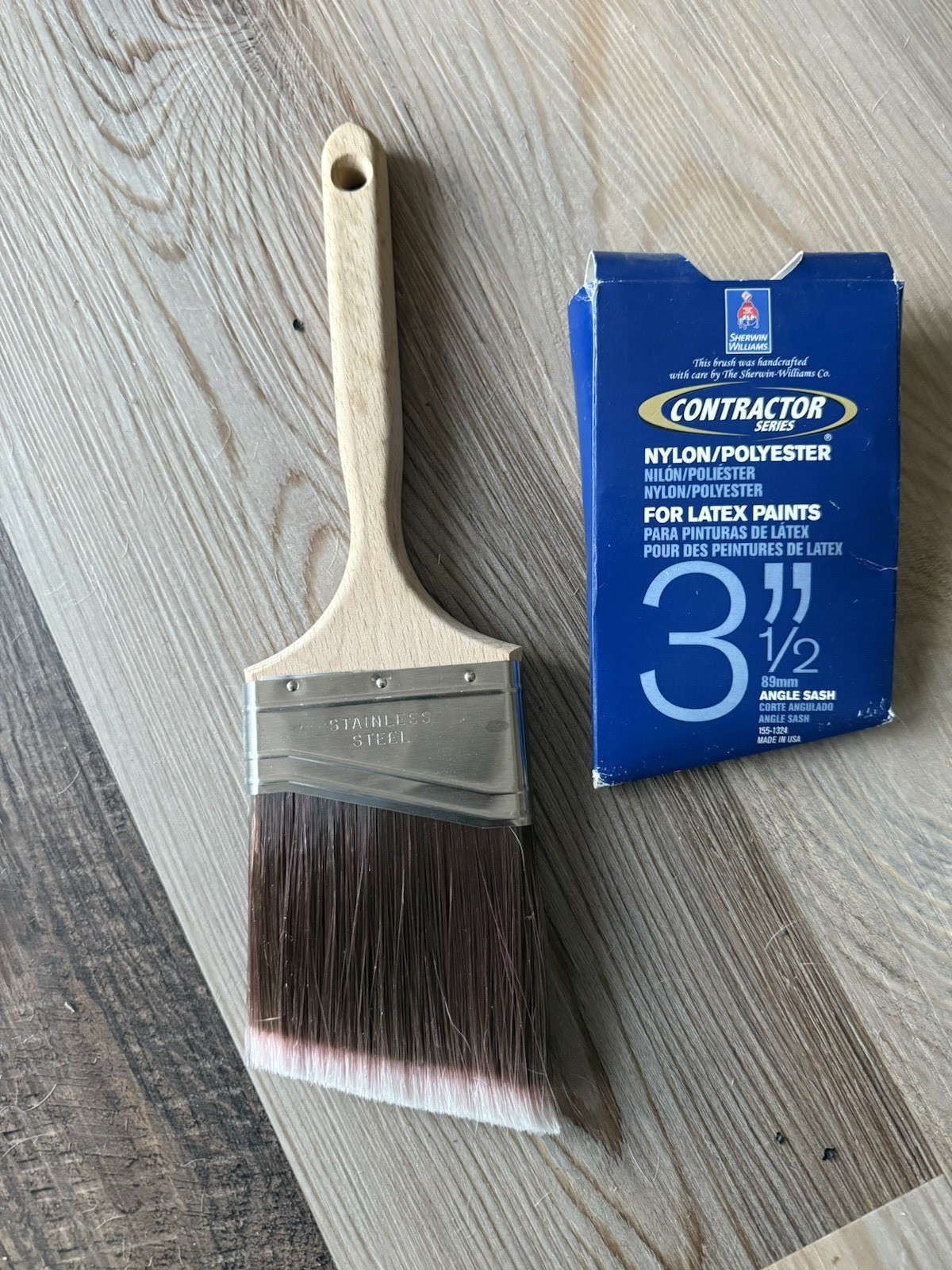 Sherwin-Williams Contractor series 3.5" Nylon/Polyester Angle LATEX Paint Brush