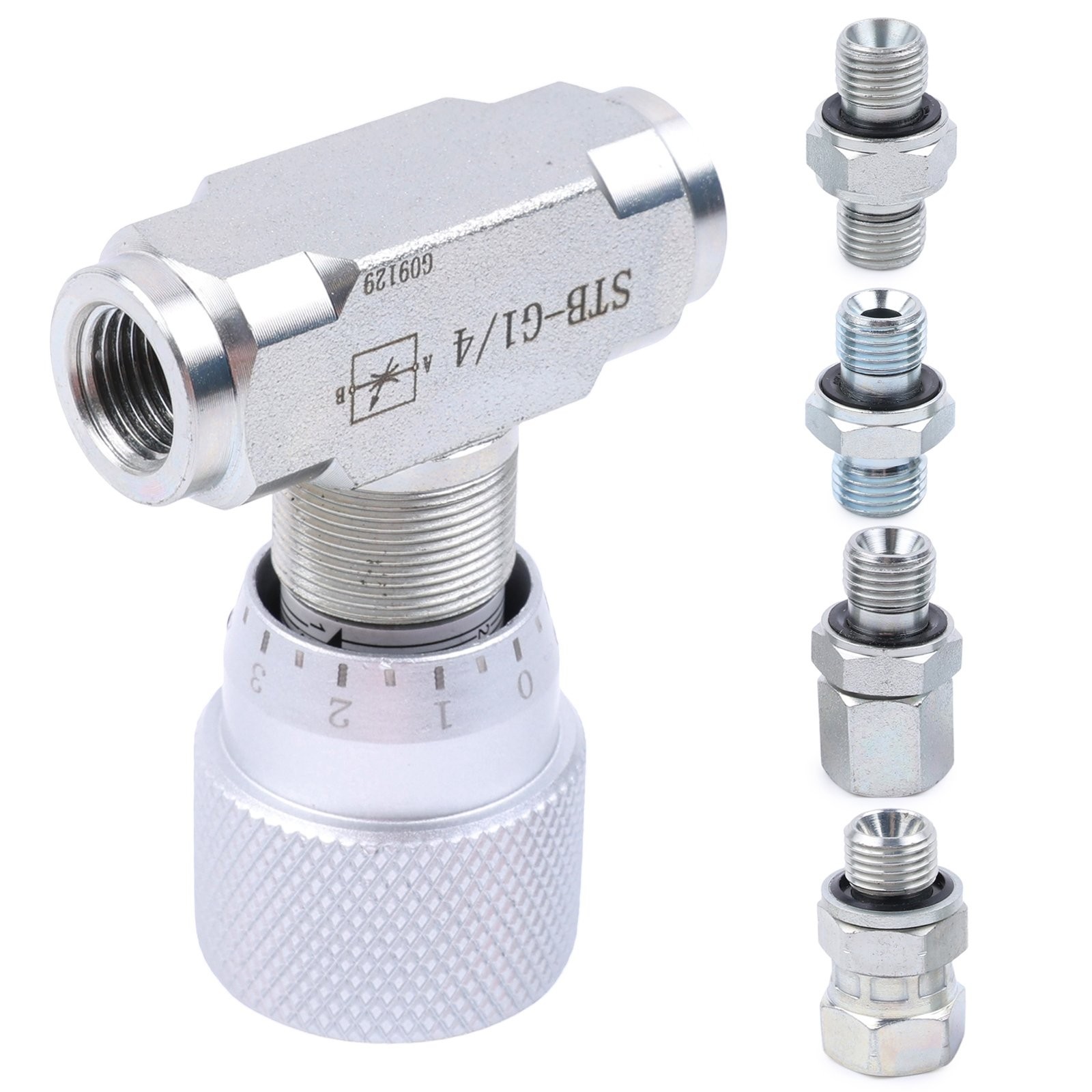 M14 BI-DIRECTIONAL HYDRAULIC ADJUSTABLE FLOW CONTROL VALVE TWO-WAY JOINT 1/4 IN