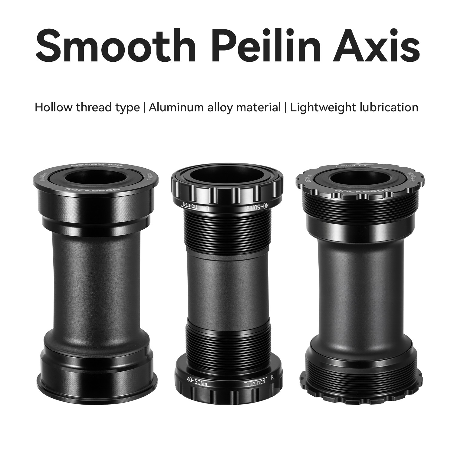 ROCKBROS Bike Cartridge Bottom Bracket Aluminum Alloy Peilin Axis Fits 68-120mm