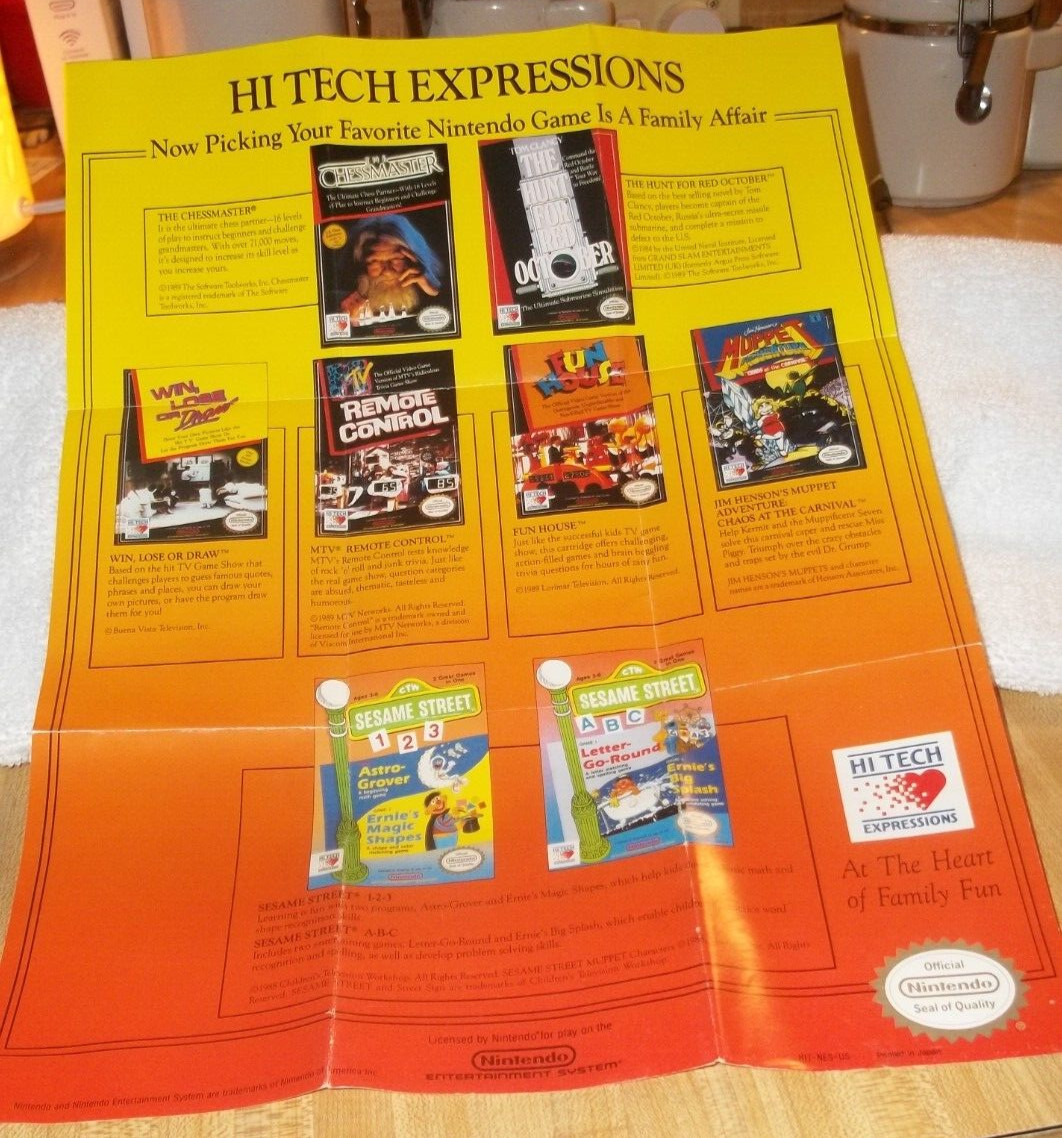 Nintendo NES Entertainment System Poster