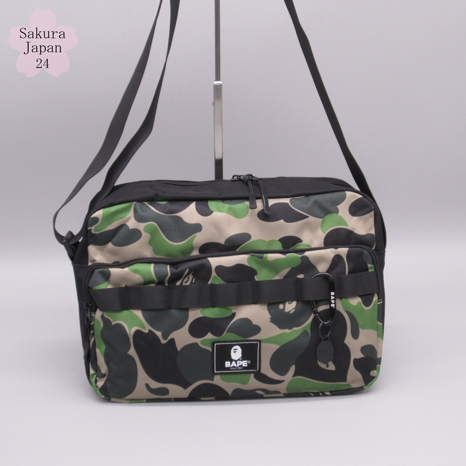 BAPE A Bathing Ape Camo Shoulder Bag with Carabiner 2021 AW Magazine Free Gift