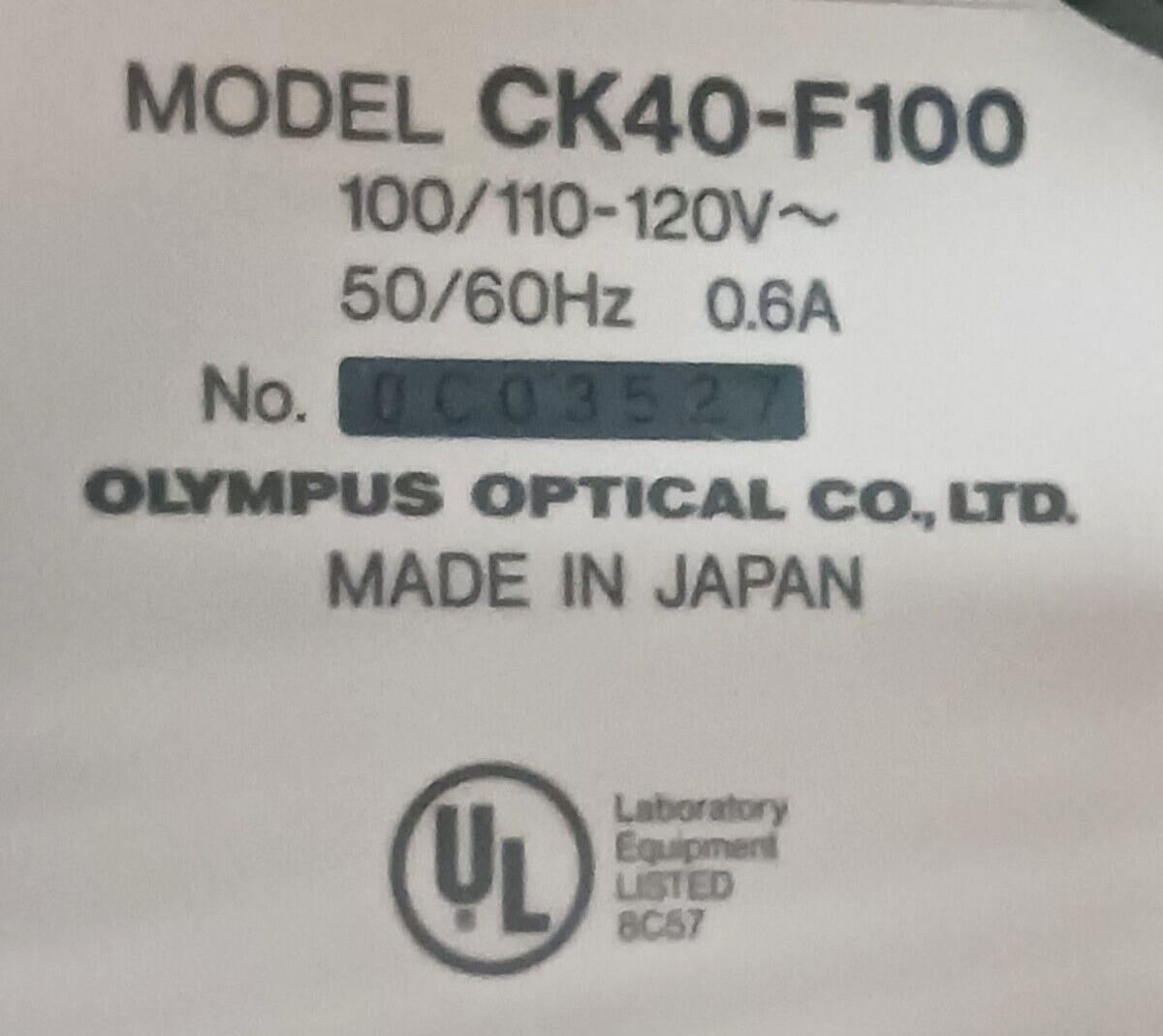 Olympus CK40-F100 Inverted Microscope w/ DP11-N Camera Control Unit 4X Objective