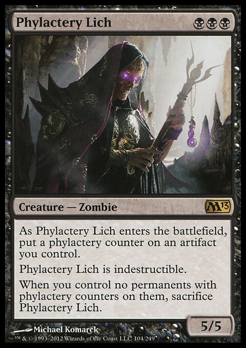 MTG Magic the Gathering Phylactery Lich (104/260) Magic 2013 LP