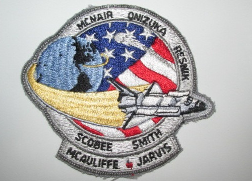 P#23 - Vintage NASA STS-51-L Challenger Crew Embroidered Patch Astronaut Names