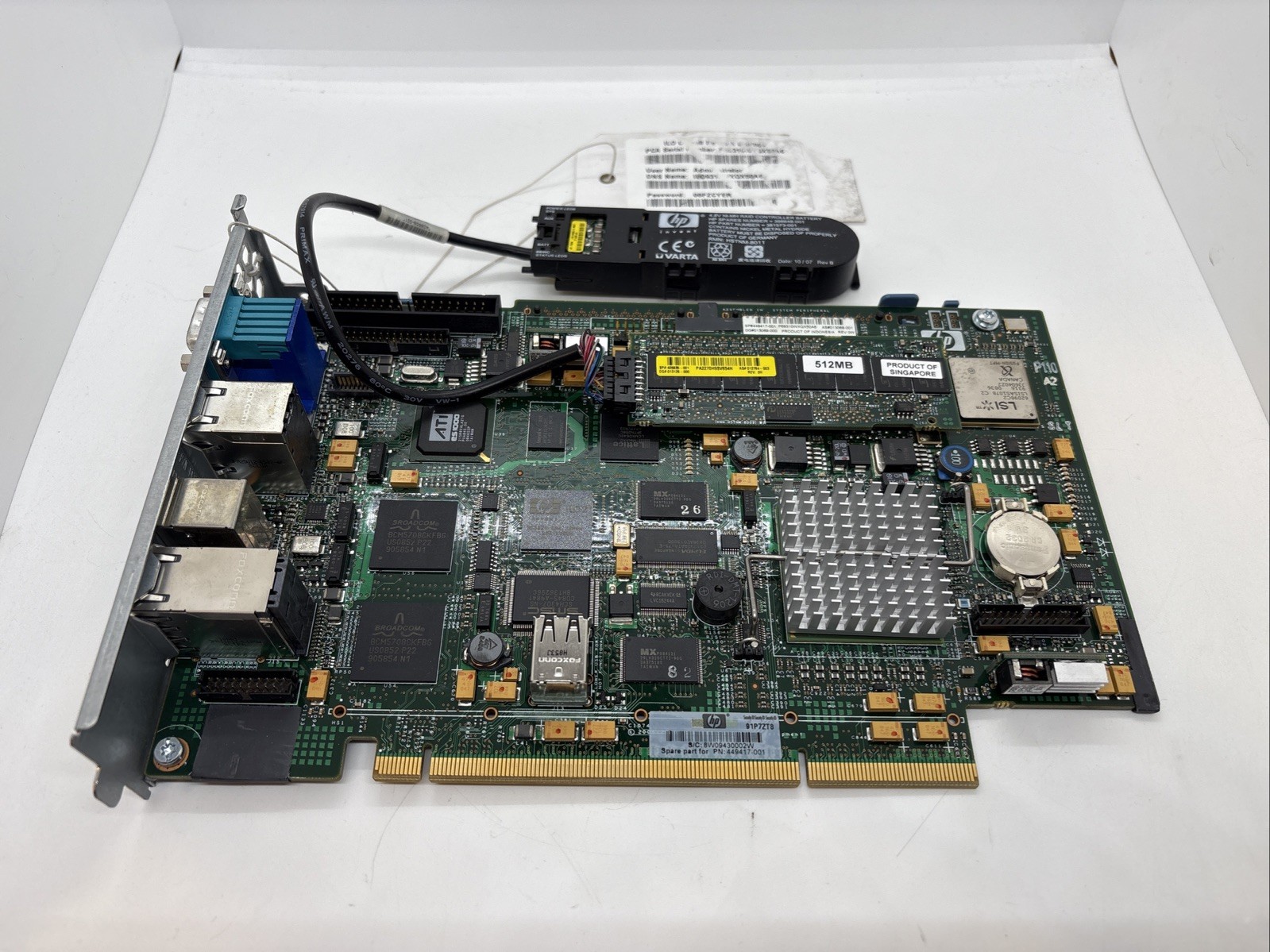 HP 449417-001 013068-001 Proliant DL580 G5 SPI Serial Parallel Interface Board