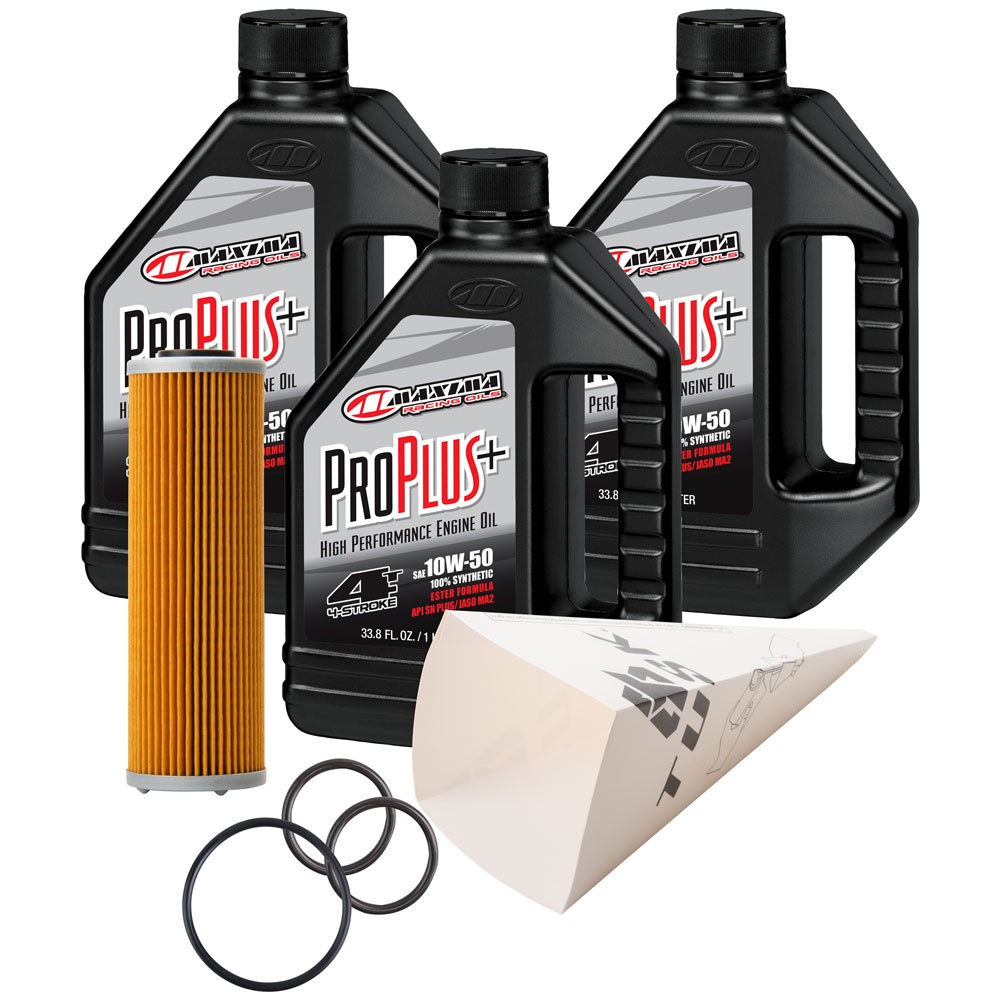 Tusk 4-Stroke Oil Change Kit Maxima Pro Plus Full Synthetic 10W-50 For KTM 890