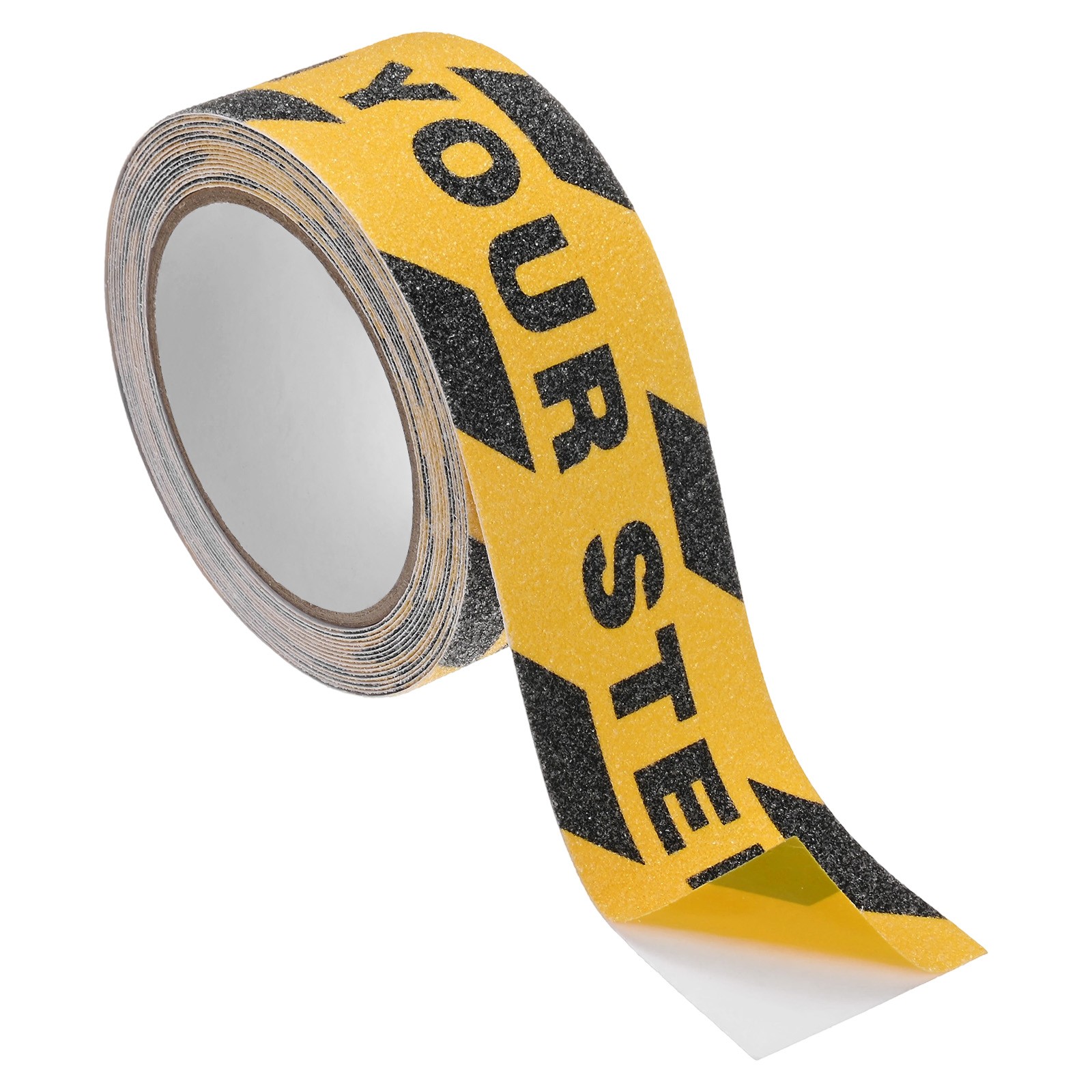 1 Pcs WATCH YOUR STEP Floor Decals Stickers 2 x 197 Inch [Yellow Black]