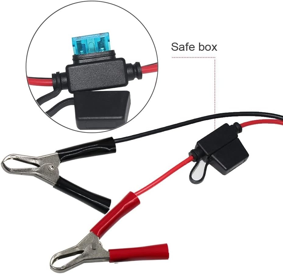 Cigarette Lighter Socket with Battery Alligator Clip - 3FT 12v Car Cigarette ...