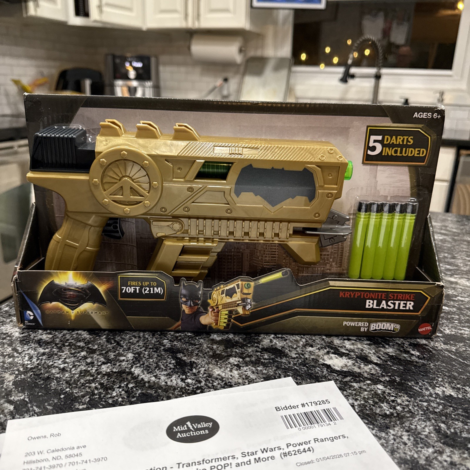 BATMAN Krpytonite Strike DART GUN BLASTER Superman DC Comics Justice League JLU