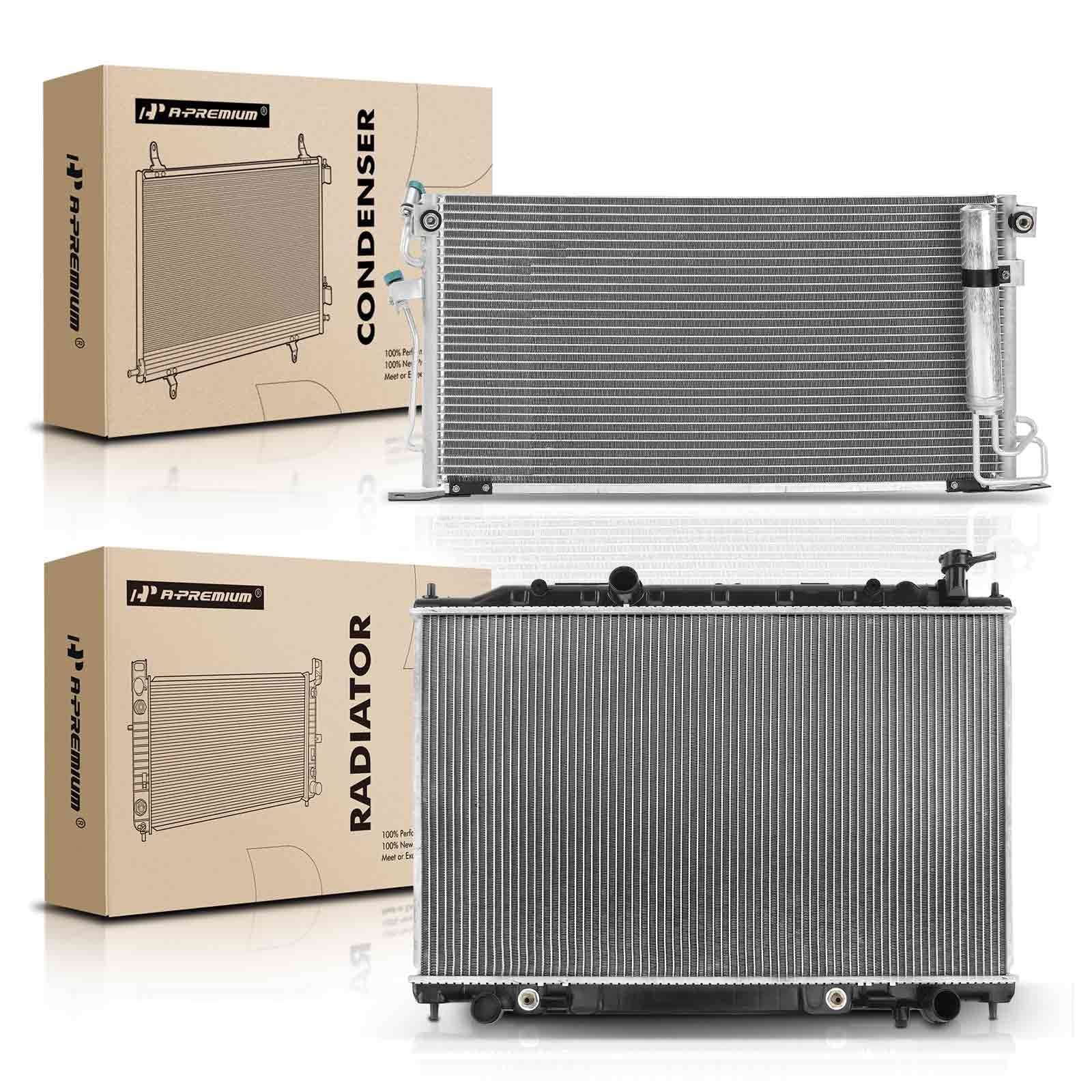 Engine Radiator & A/C Condenser Kit Mitsubishi Lancer 2002-2003 2.0L AT 2Pc