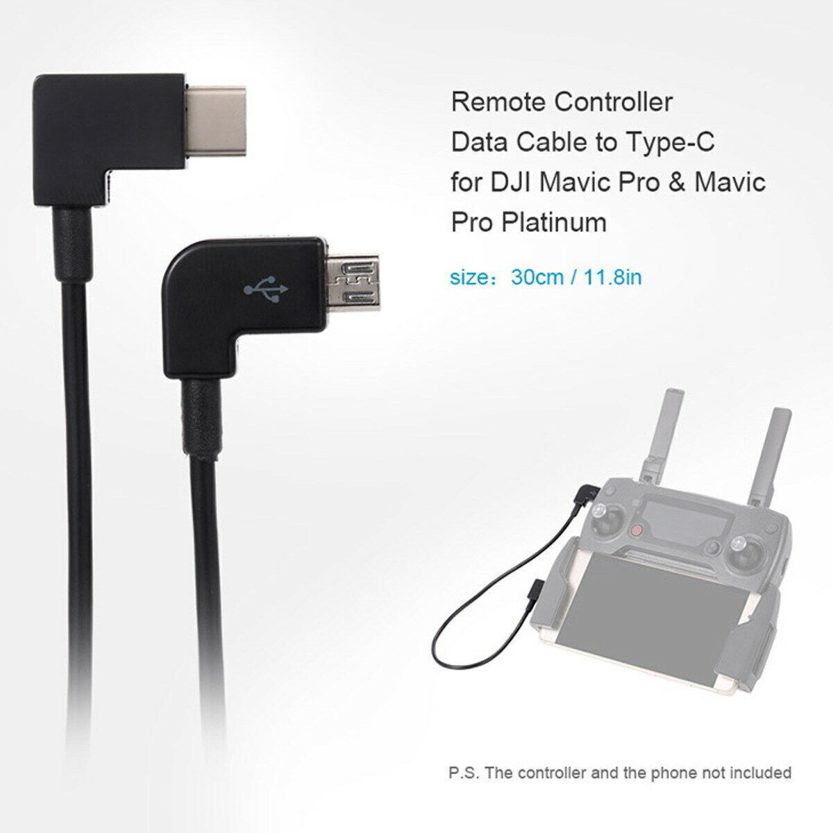Micro USB to Type-C Remote Controller Data Cable for DJI Mavic Pro Platinum