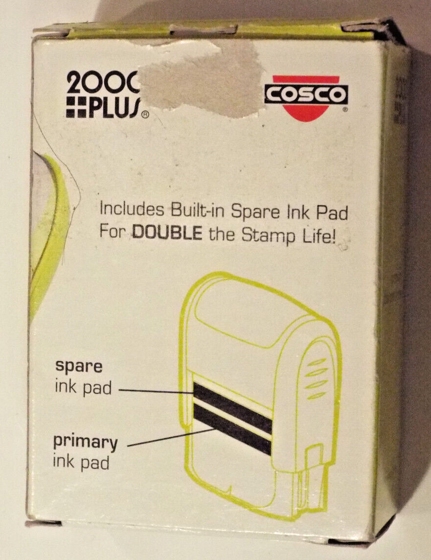 NIB Cosco 2000 Plus Custom Stamp Dual Pad Printer 032493