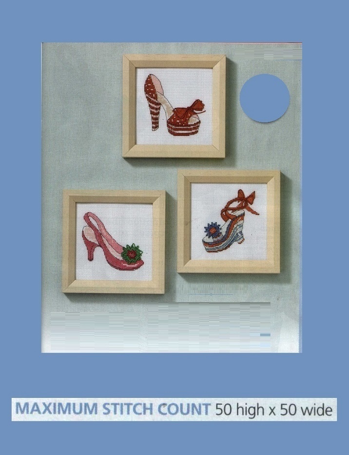 STYLISH SHOES    CROSS STITCH PATTERN ONLY   EQ - RYQ