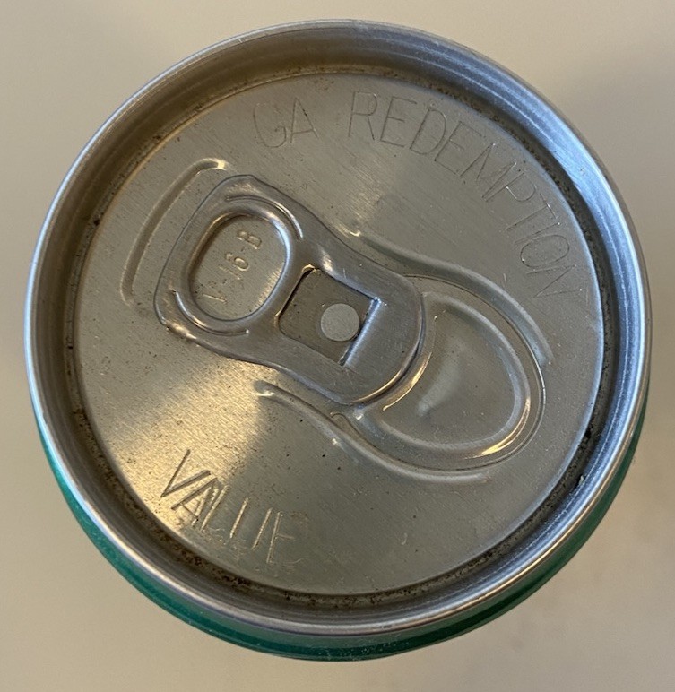 12 oz. MTN DEW SODA CAN EMPTY BOTTOM OPENED