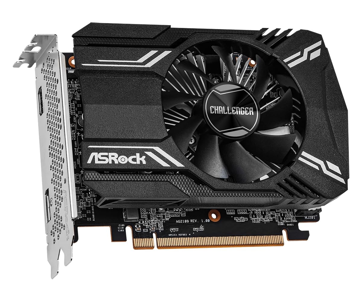 AMD Radeon RX 6400 Challenger ITX 4GB GDDR6 0dB Cooling 16 Gbps Graphics Card