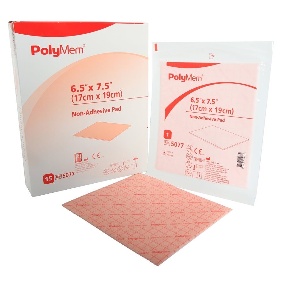 PolyMem Non-Adhesive Dressing - 6.5" X 7.5" Pad (Box of 15)