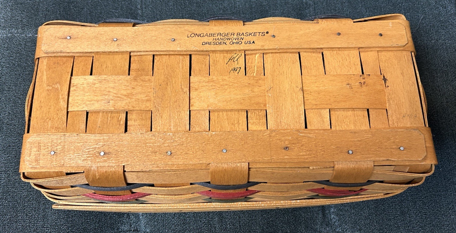 Longeberger Basket. Rectangular 14.5” X 7.5” X 4”.