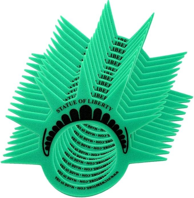Statue of Liberty Foam Crown Hat Visor Costume (12 PACK) One Size Party