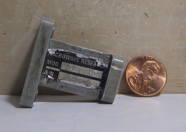 MICROWAVE RESEARCH WAVEGUIDE MODEL A10-728 S/N:215