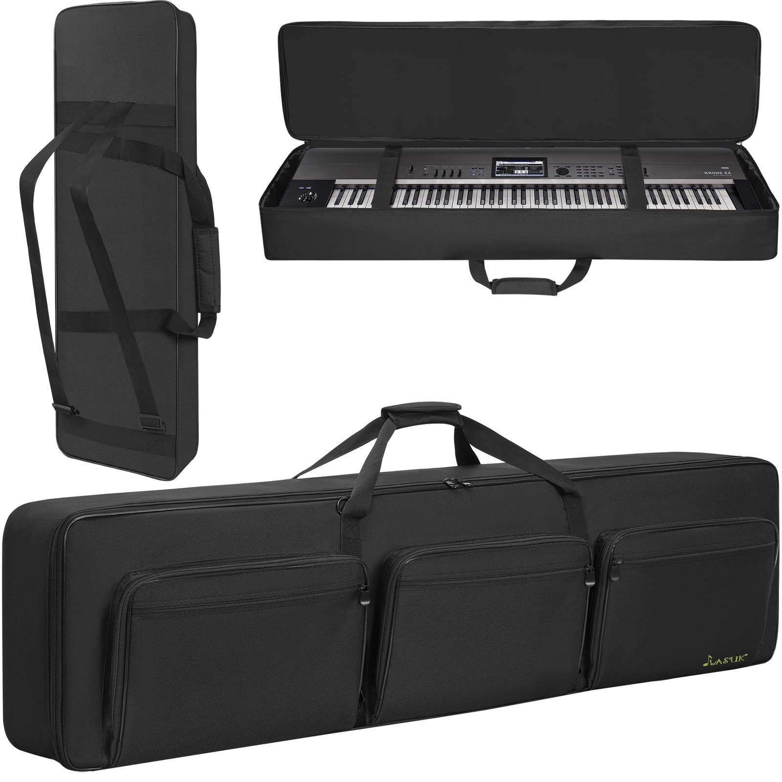 88 key Keyboard Case (Size:54"x7"x13.5"), Keyboard Gig Bag Case with Adjustab