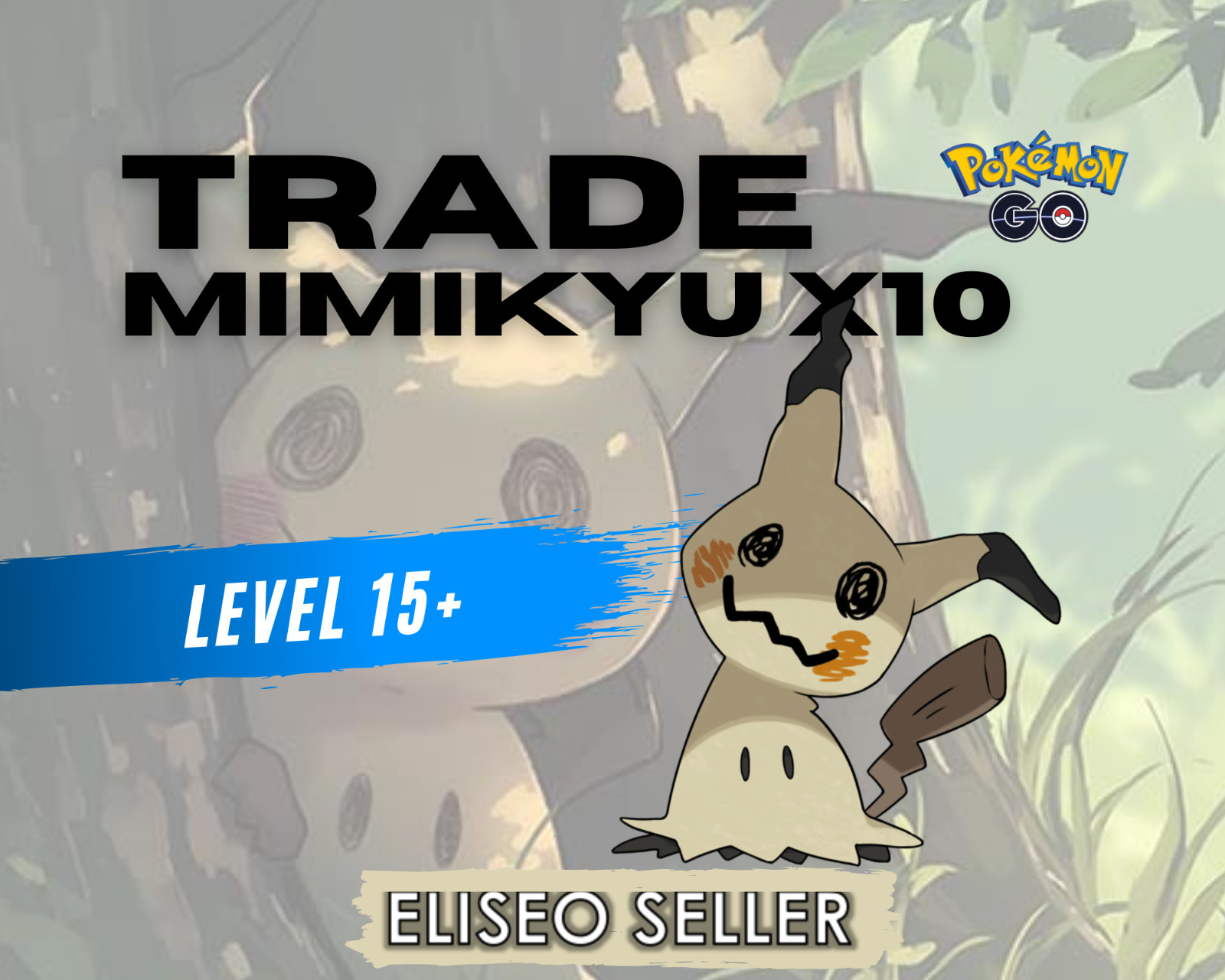 Pokemon Mimikyu x10 GO -  7 GEN - Pack Mimikyu x10