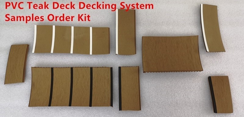 Boat Marine Synthetic PVC Teak Deck Decking Flooring with Black Stripes 200/50mm