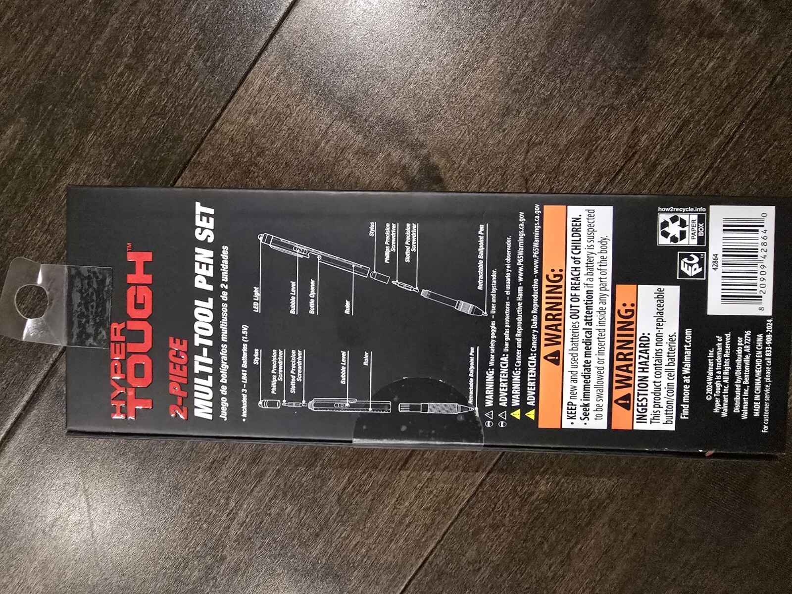 Hyper Tough 2-Piece Multi-Tool Pen Set Black NEW BOX