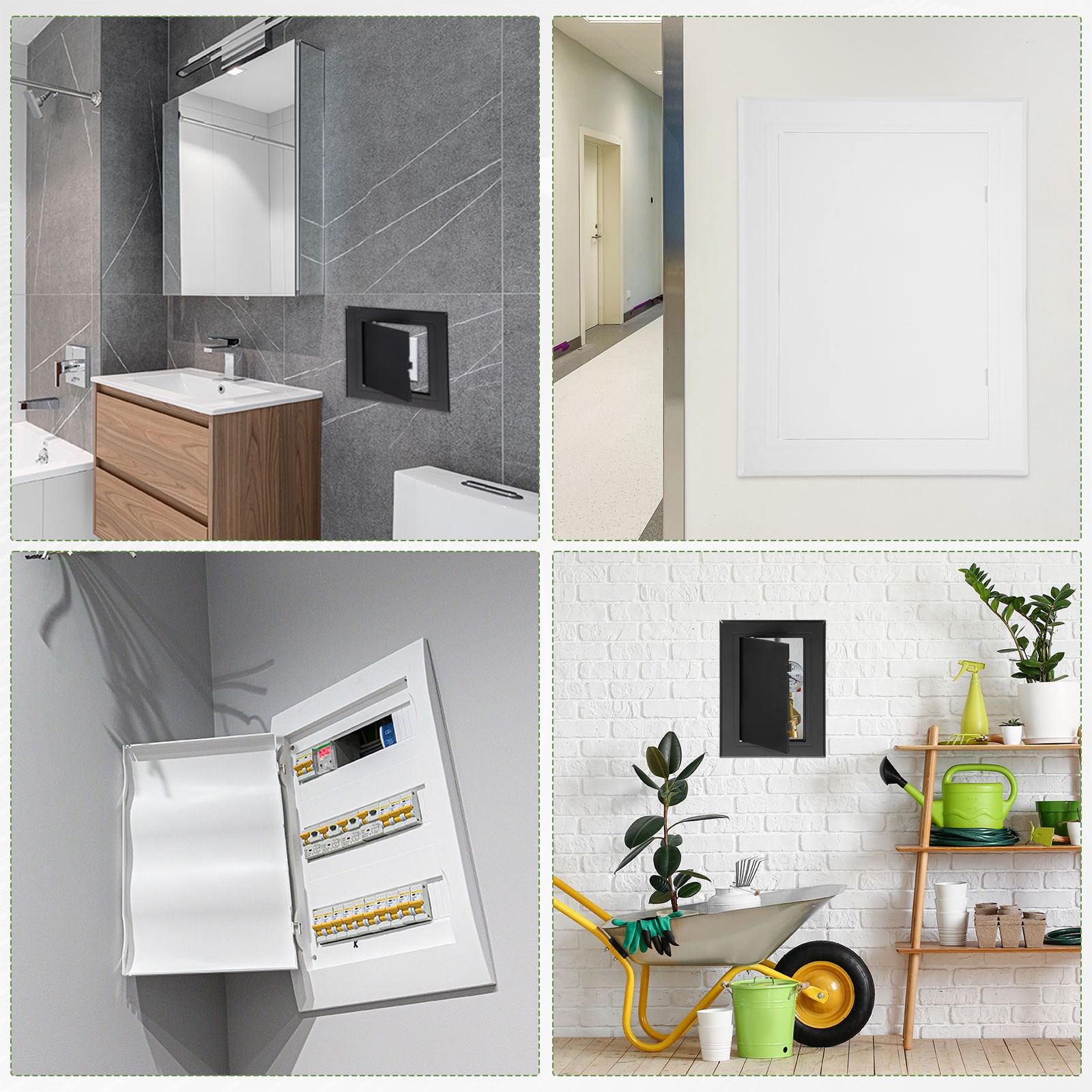 6x7.9 Inch Access Panel for Drywall and Ceiling, ABS Plastic Material (White)