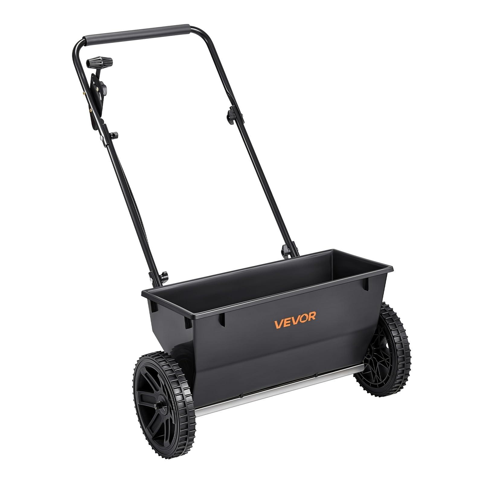 VEVOR Broadcast Spreader 50LBS Capacity Drop Spreader with Hopper Grate 18 in