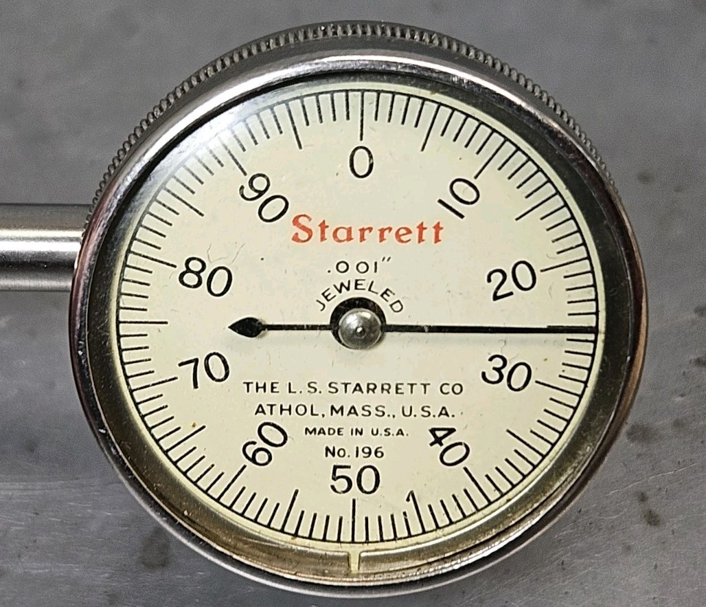 Starrett No. 196 dial indicator with a ??? magnetic base