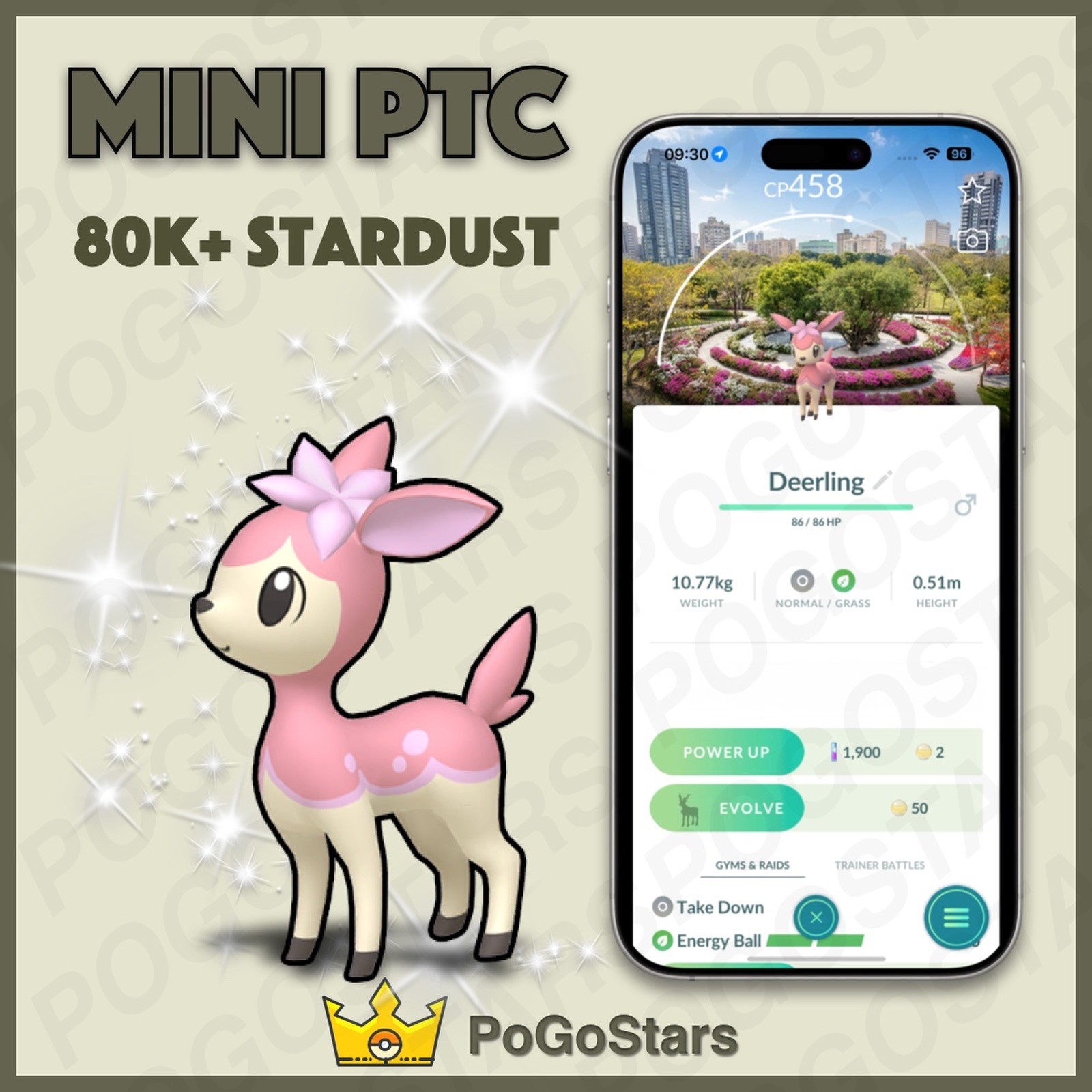Pokémon PTC Go - Shiny Deerling Spring - Taipei Taiwan✨Special Background✨