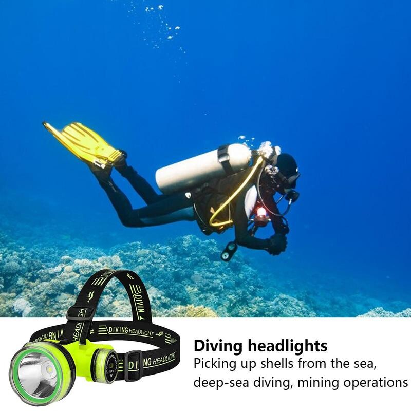 50000LM Diving Flashlight LED Waterproof Strong Head Light Underwater Headlamp
