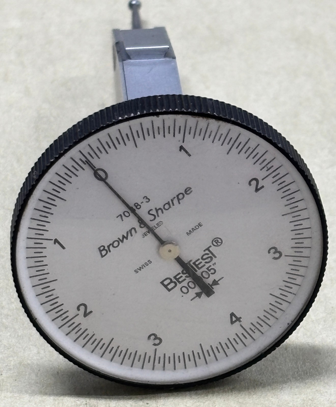 Brown & Sharpe Bestest 7038-3 Dial Test Indicator .00005 Swiss Jeweled Bidirecti