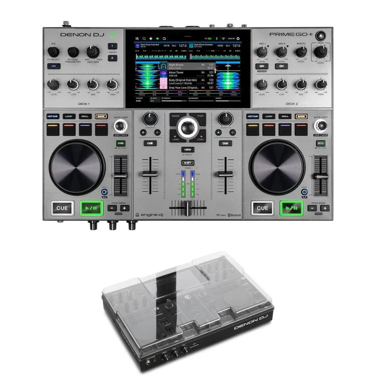 Denon DJ Prime GO+ Portable 2-deck Standalone DJ System with Decksaver