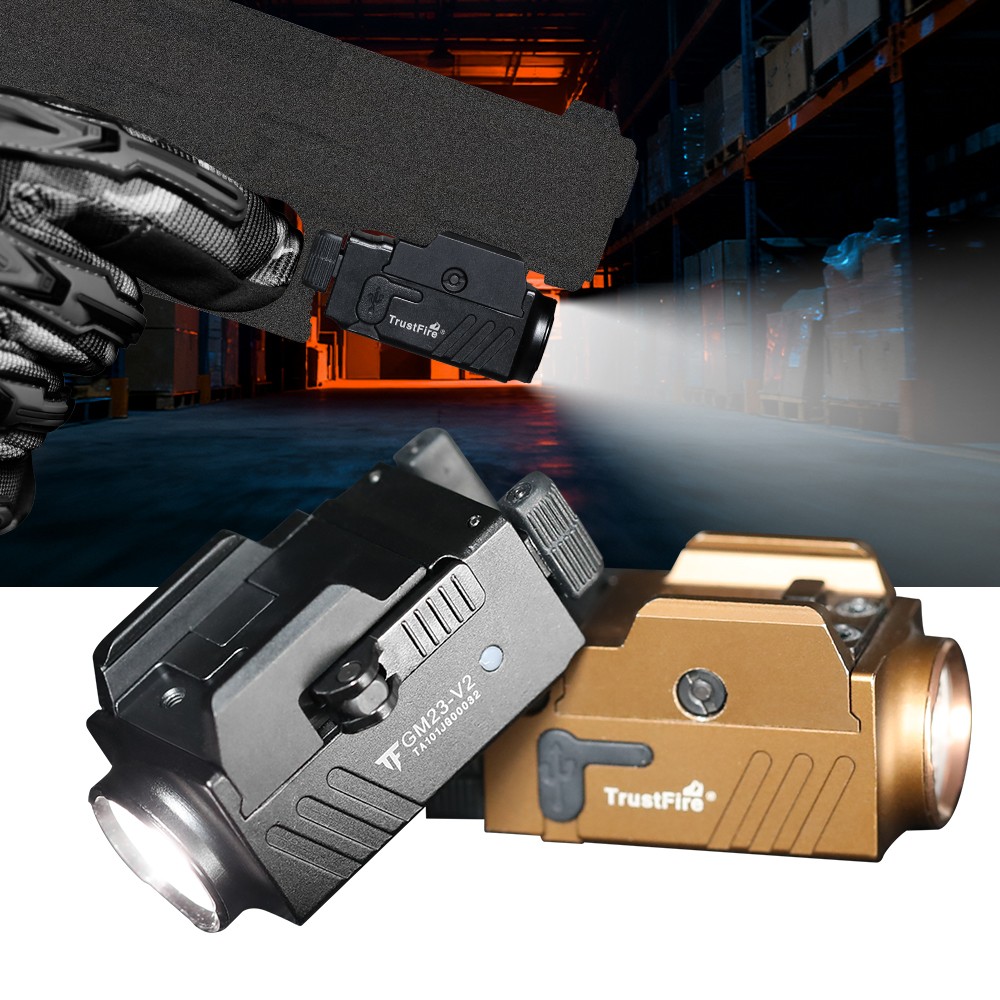 Trustfire GM23-V2 850LM Tactical LED Pistol Light Glock Picatinny Flashlight X