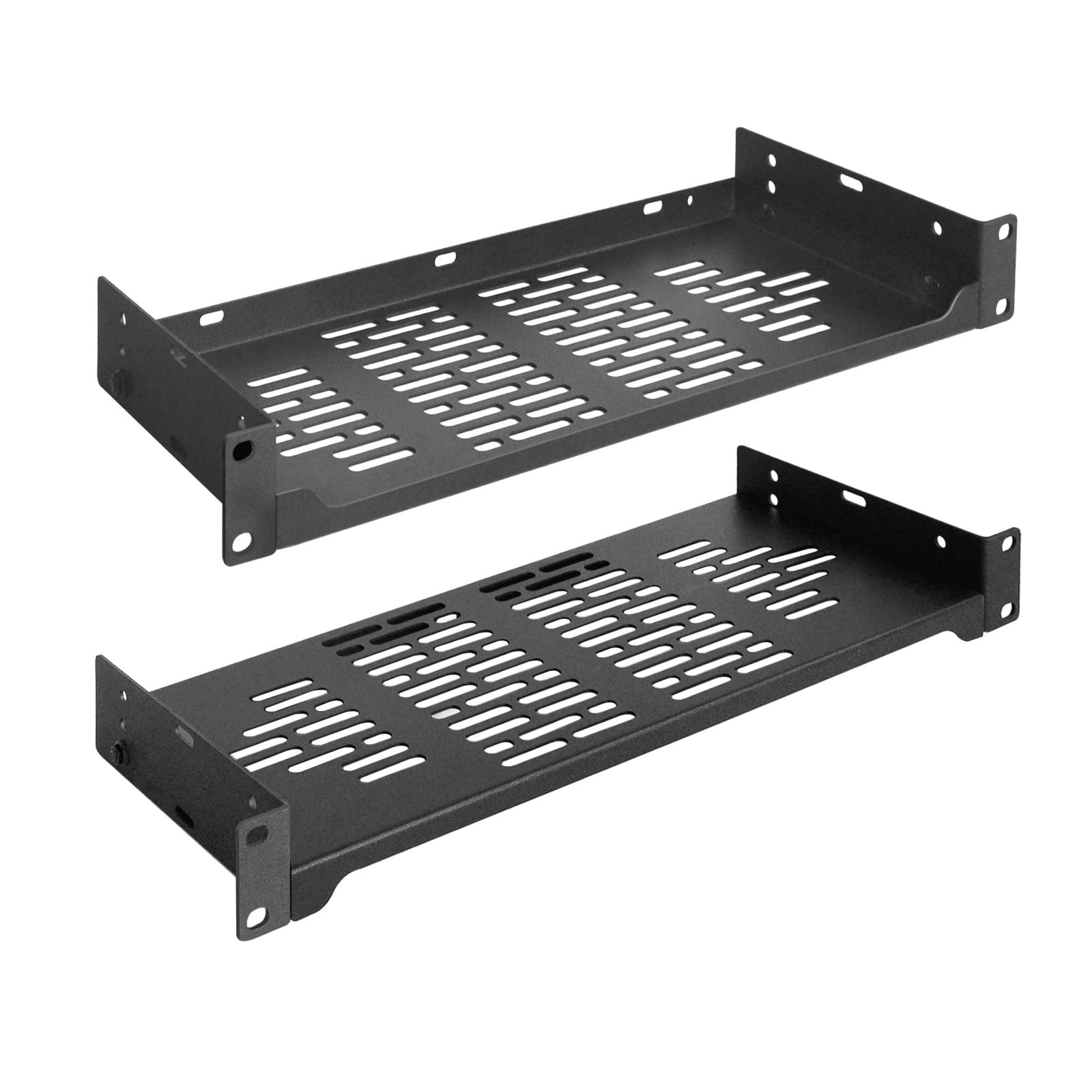 2 PCS 6” Rack Shelves for 19 inches Network Rack & Cabinets, 1U Rack Mount Sh...