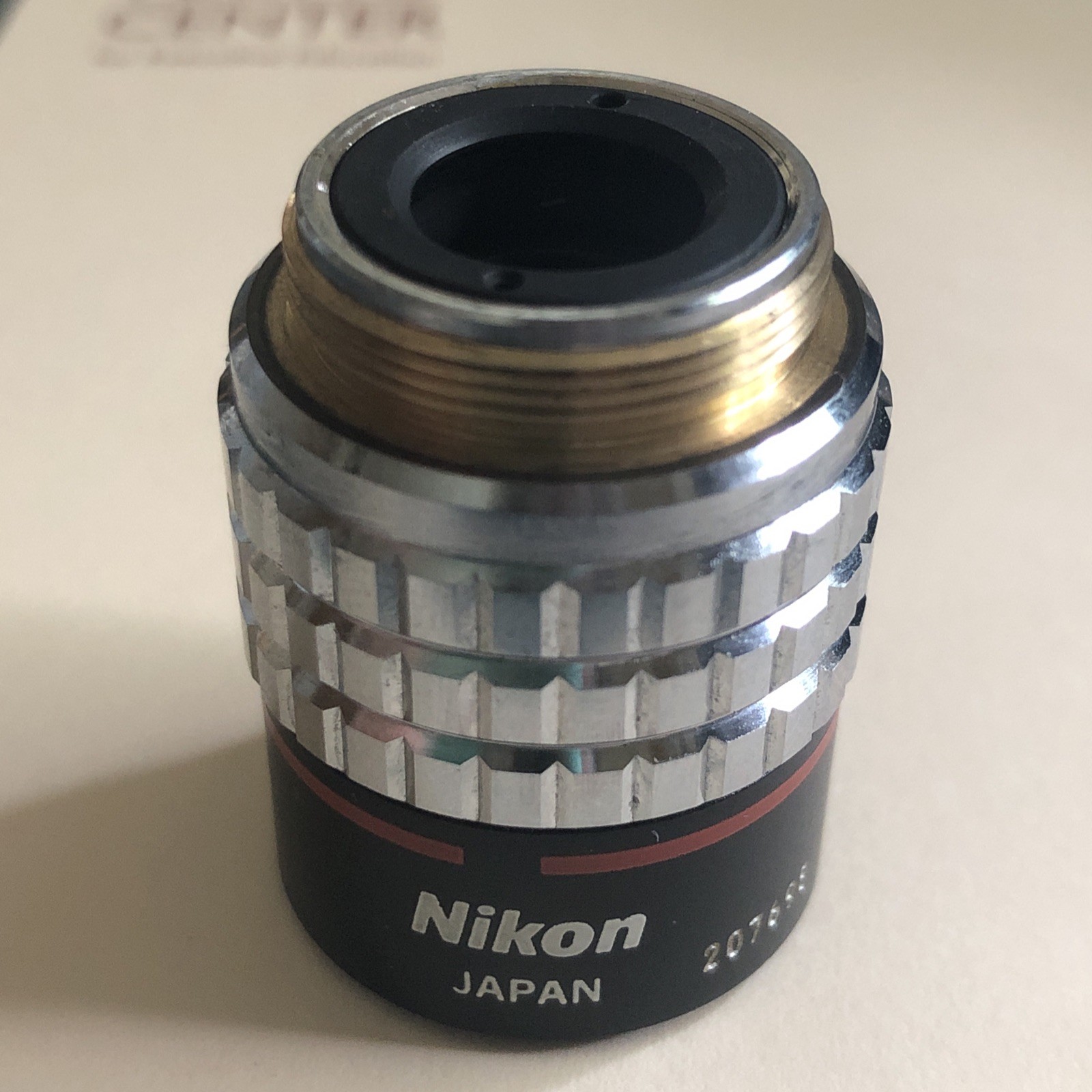 Nikon Microscope CFN Objective Plan 4X 0.13 160/- RMS Threads - Nice!