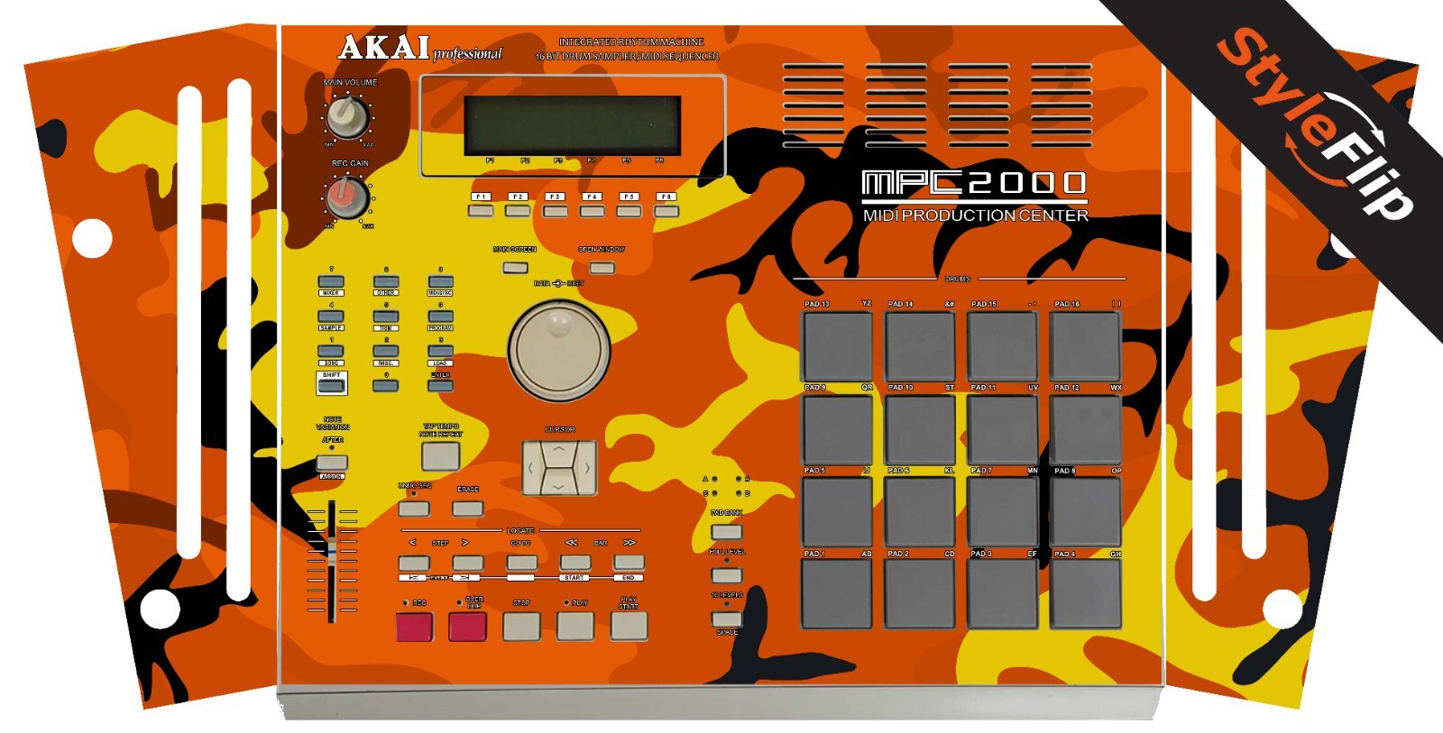 Akai MPC-2000 Skin | Orange Camo | Protective Decal | StyleFlip Skins
