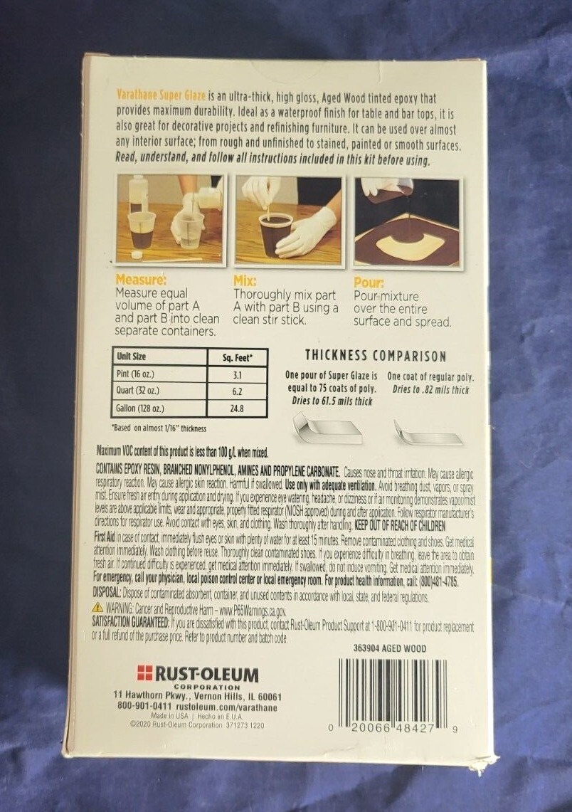 Varathane Super Glaze Pour-On High Gloss Epoxy Quart