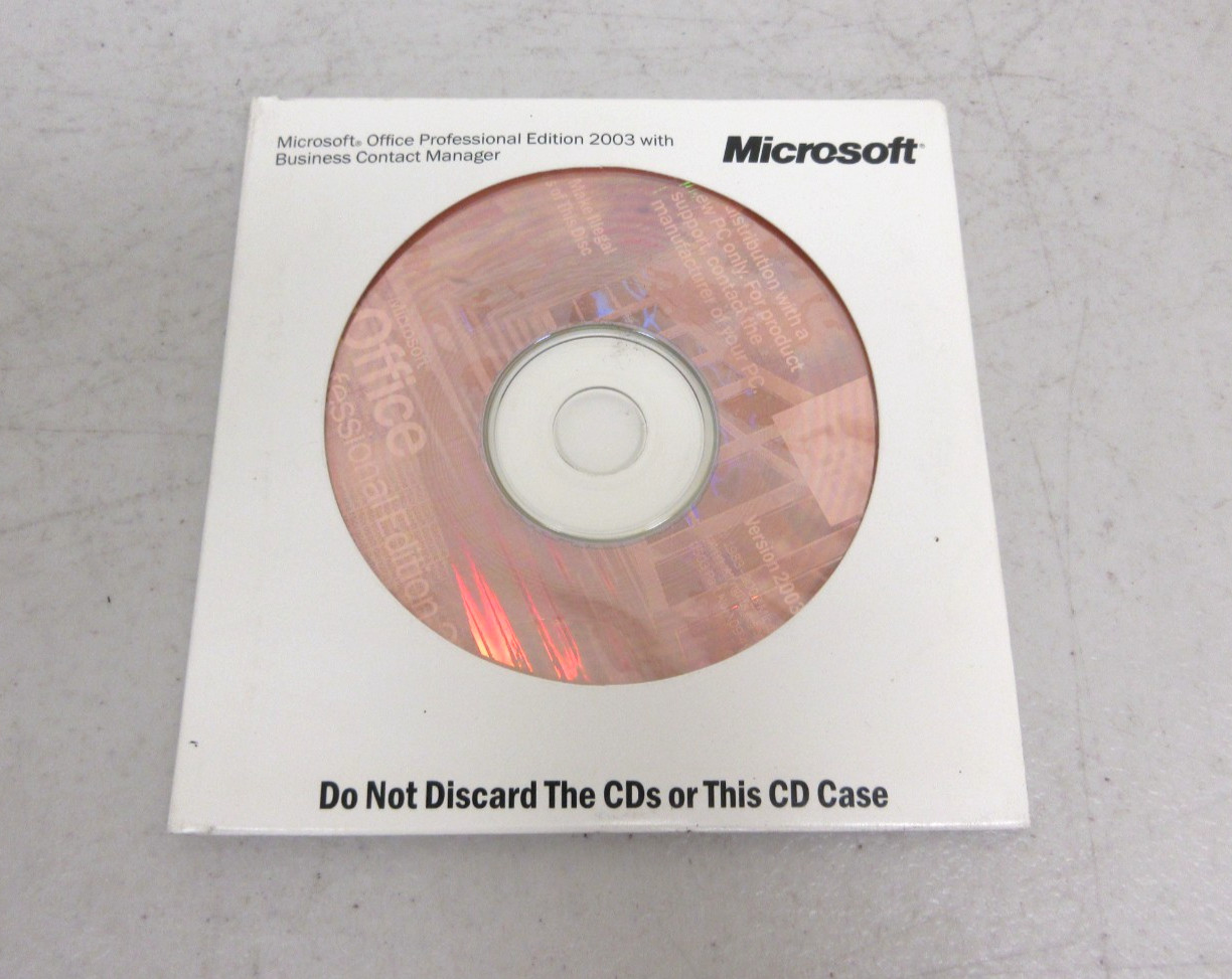 Microsoft Office 2003 Professional Edition w/ Business Contact Manager With Key