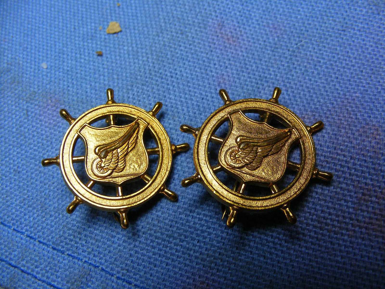WW2 Pair US Transportation Corps Collar Pins