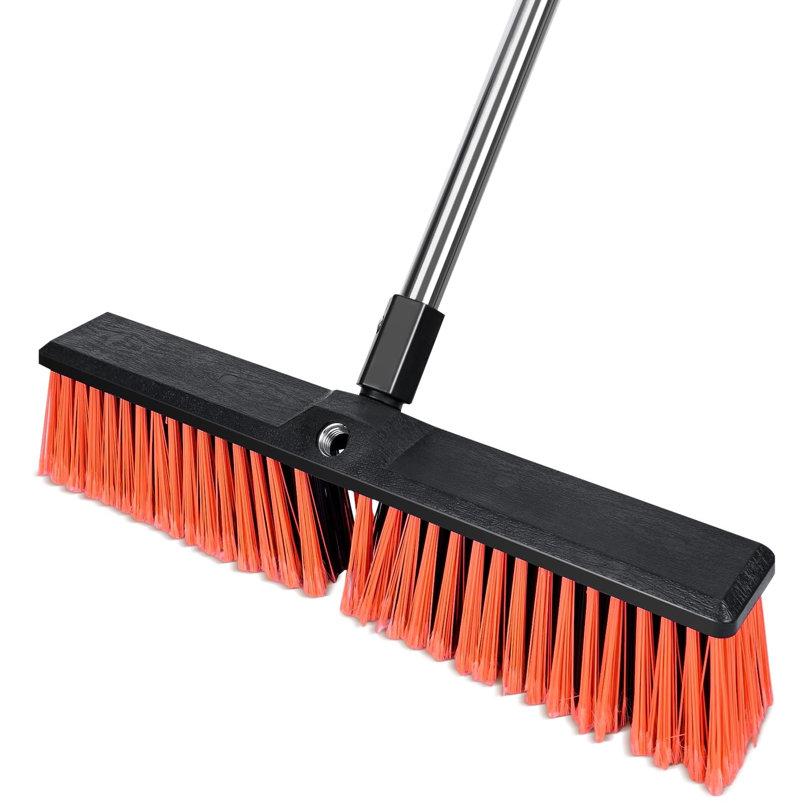 Push Broom, Heavy Duty Outdoor Broom with 55" Long Handle for Cleaning of Pat...