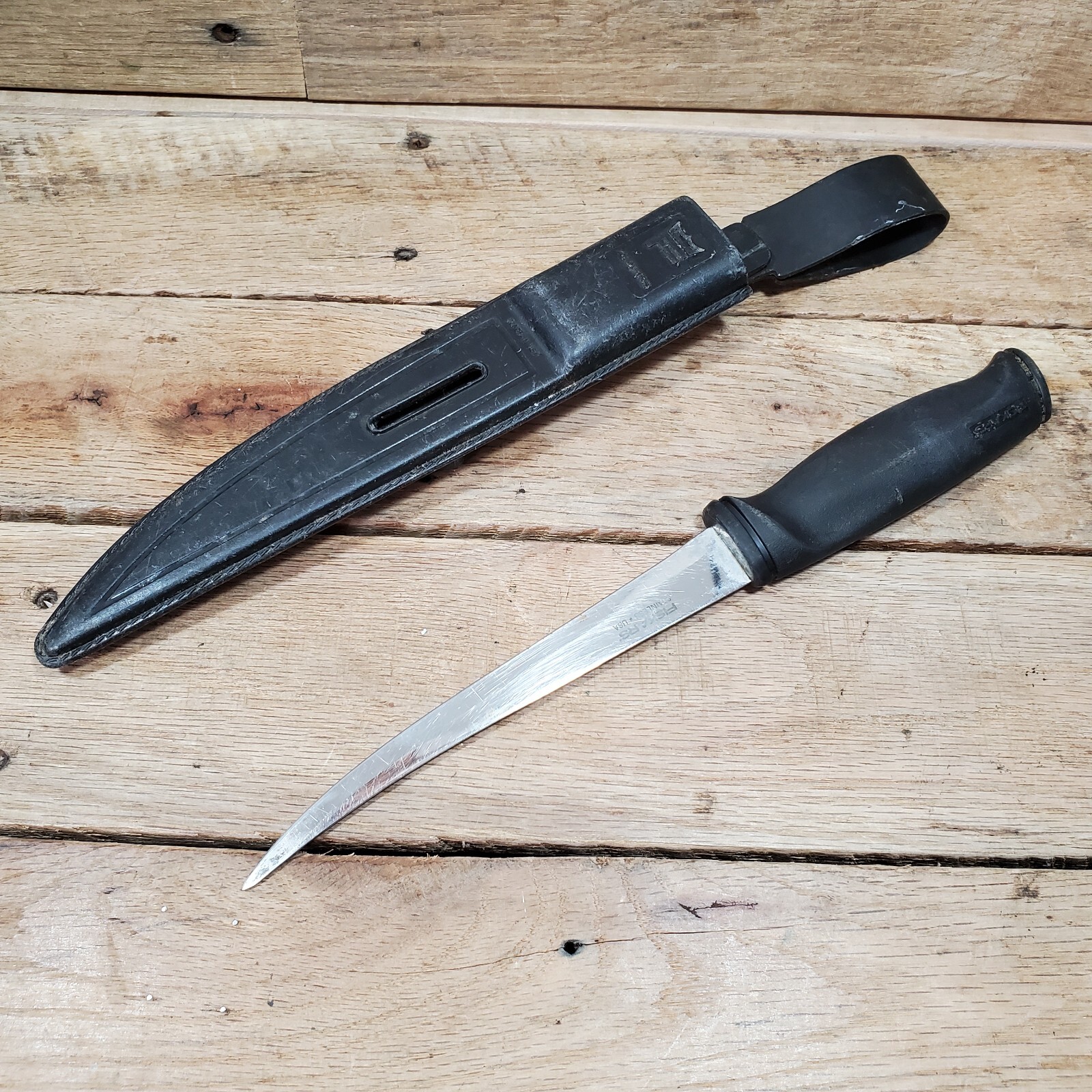 Fiskars Stainless USA W Black Sheath Fish Knife #1