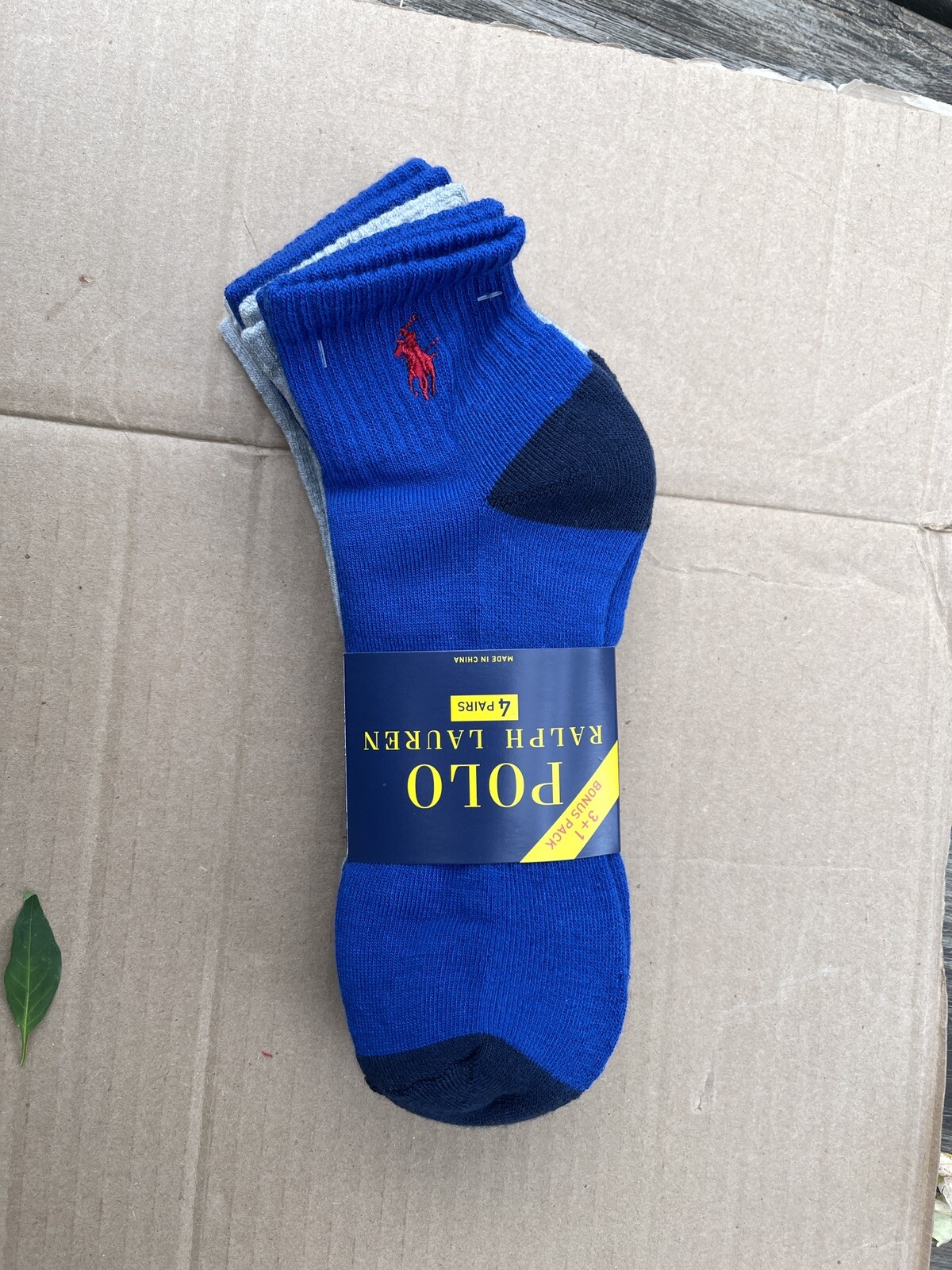 POLO RALPH LAUREN Men's Socks 4 Pairs sock Size 10-13 fits shoe 6-12.5