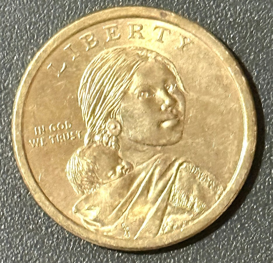 2010 D Sacagawea Haudenosaunee Coin Error Dates/Stars/E PLU.. On Rim Very Unique