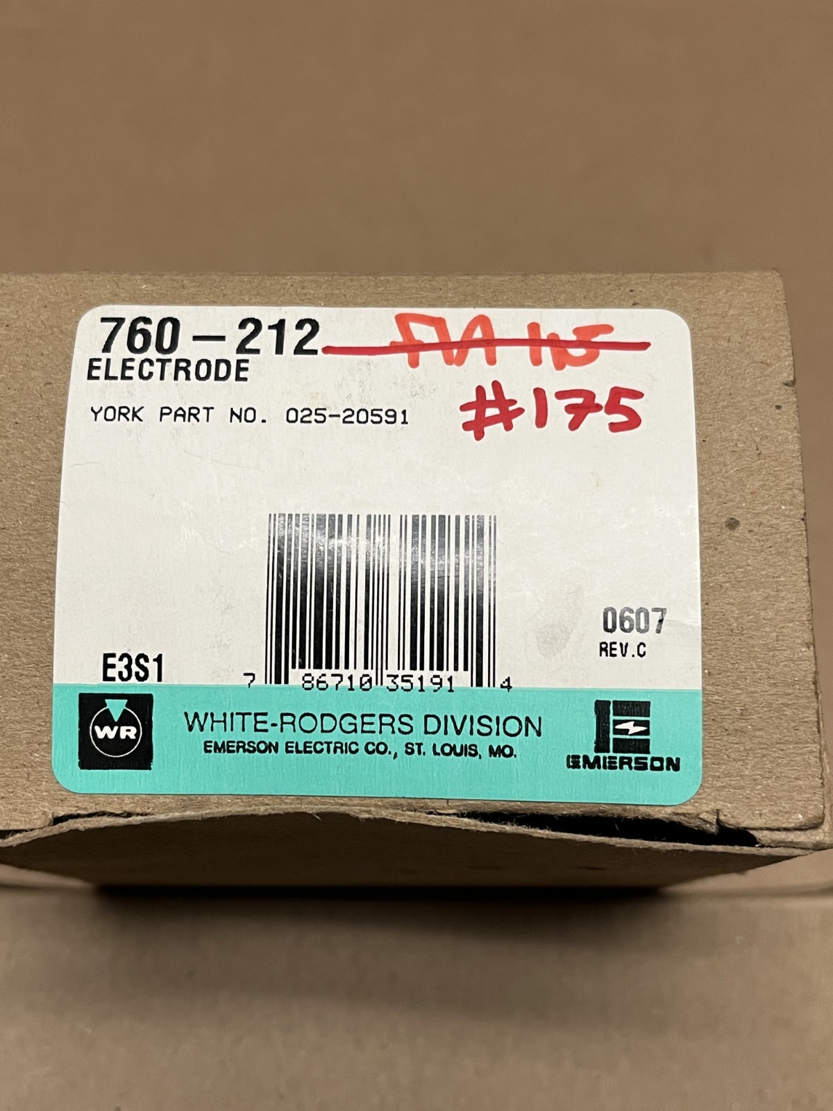 White-Rodgers 760-212 Electrode
