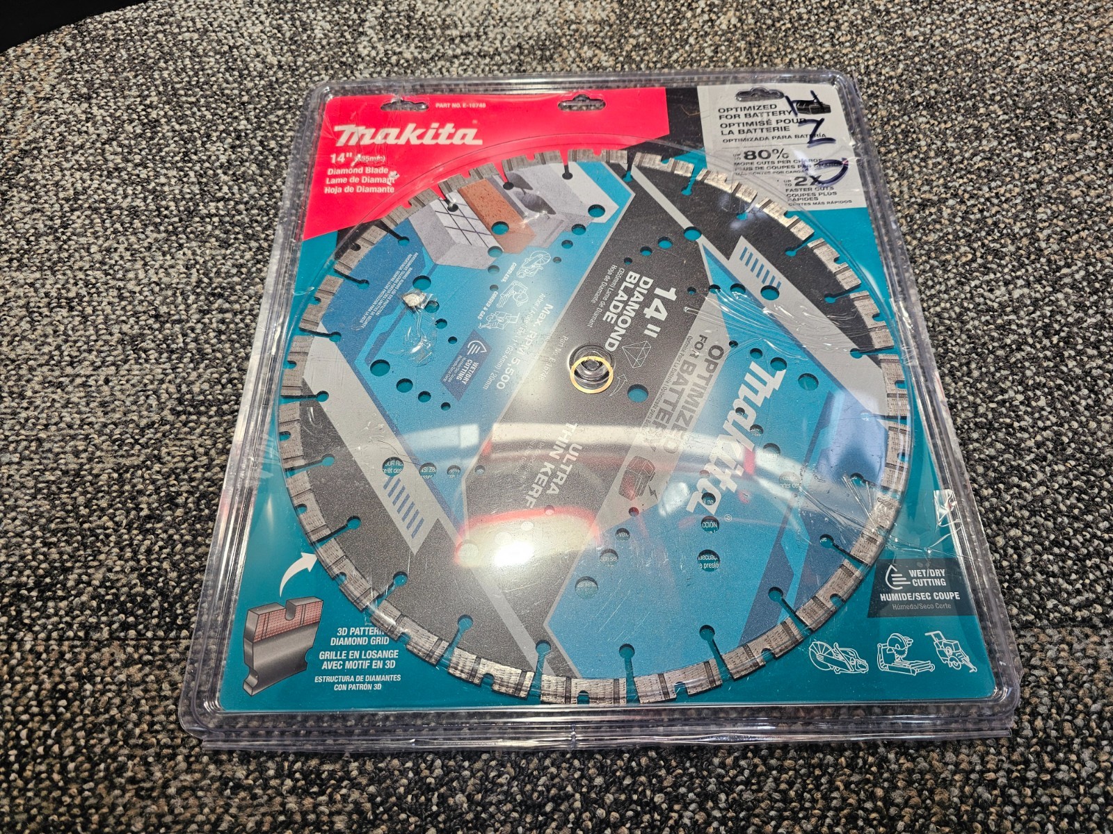 Makita E-16748 14" Thin Kerf Segmented Diamond Blade for Reinforced Concrete